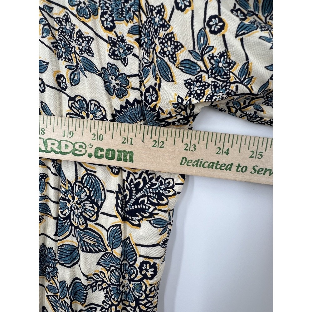 Jessica Simpson Floral Kimono Cardigan Womens 1X Blue Yellow Frozen Dew Boho - Picture 12 of 12